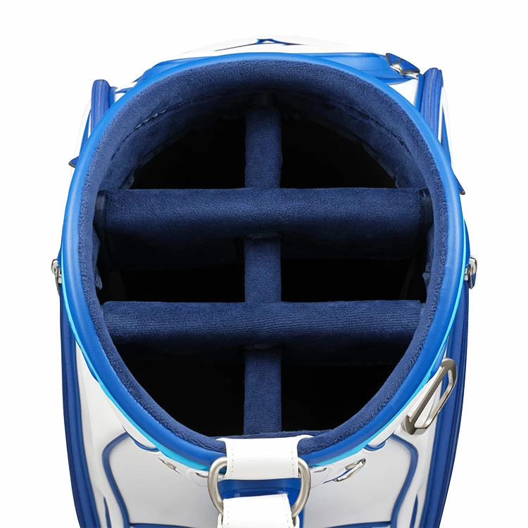 Mizuno Golf Tour Staff Bag White/Blue 4 Mizuno Golf Tour Staff Bag White/Blue - Image 4