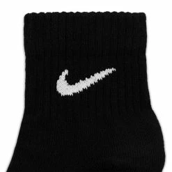 Nike Everyday Lightweight Ankle Golf Socks (3 Pack) -Golf Clothing Shop Nike Everyday Lightweight Ankle Golf Socks 3 Pack Black 3