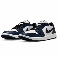 Nike Air Jordan 1 Low G Golf Shoes -Golf Clothing Shop Nike Golf Air Jordan 1 Low G Golf Shoes White Black Midnight Navy 6