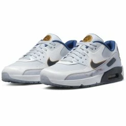 Nike Air Max 90G NRG Golf Shoes -Golf Clothing Shop Nike Golf Air Max 90 G NRG Golf Shoes Pure Platinum Dark Obsidian White 3