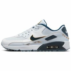 Nike Air Max 90G NRG Golf Shoes -Golf Clothing Shop Nike Golf Air Max 90 G NRG Golf Shoes Pure Platinum Dark Obsidian White 6