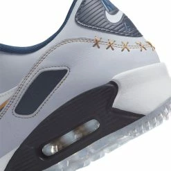 Nike Air Max 90G NRG Golf Shoes -Golf Clothing Shop Nike Golf Air Max 90 G NRG Golf Shoes Pure Platinum Dark Obsidian White 7