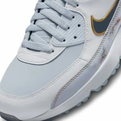 Nike Air Max 90G NRG Golf Shoes -Golf Clothing Shop Nike Golf Air Max 90 G NRG Golf Shoes Pure Platinum Dark Obsidian White 8