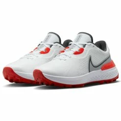 Nike Infinity Pro 2 Golf Shoes -Golf Clothing Shop Nike Golf Infinity Pro 2 Golf Shoes White Black Wolf Grey Picante Red 3