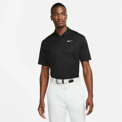 Nike Dry Victory Solid Golf Polo Shirt -Golf Clothing Shop Nike SS22 Dry Victory Solid Golf Polo Shirt DH0822 010 M Black White Model 1