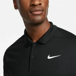 Nike Dry Victory Solid Golf Polo Shirt -Golf Clothing Shop Nike SS22 Dry Victory Solid Golf Polo Shirt DH0822 010 M Black White Model 2