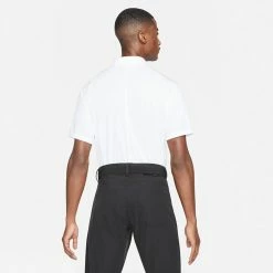 Nike Dry Victory Solid Golf Polo Shirt -Golf Clothing Shop Nike SS22 Dry Victory Solid Golf Polo Shirt DH0822 100 M White Black Model 3