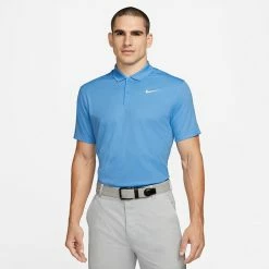 Nike Dry Victory Solid Golf Polo Shirt -Golf Clothing Shop Nike SS22 Dry Victory Solid Golf Polo Shirt DH0822 412 M SHNIK780 University Blue White model 1