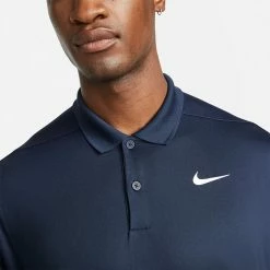 Nike Dry Victory Solid Golf Polo Shirt -Golf Clothing Shop Nike SS22 Dry Victory Solid Golf Polo Shirt DH0822 451 M Obsidian White Model 2