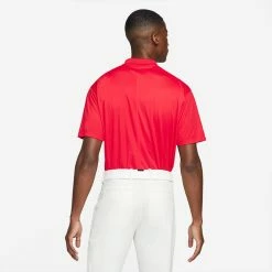 Nike Dry Victory Solid Golf Polo Shirt -Golf Clothing Shop Nike SS22 Dry Victory Solid Golf Polo Shirt DH0822 657 M University Red White Model 3