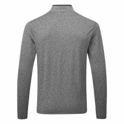 Nike Dry Victory Heather 1/2 Zip Golf Sweater -Golf Clothing Shop Nike SS22 Victory Heather 1 2 Zip Golf Sweater Black Black White DH1261 010 SWNIK247 M Back