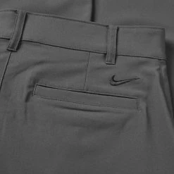 Nike Dry Victory Golf Pants -Golf Clothing Shop Nike SS23 Dri Fit Victory Golf Trousers Smoke Grey Black DN2397 070 TRNIK161 30 W 32 Leg Detail