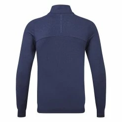 Oscarjacobson Oscar Jacobson Lawton Tour 1/4 Zip Golf Sweater 5 Oscarjacobson Oscar Jacobson Lawton Tour 1/4 Zip Golf Sweater -Golf Clothing Shop Oscar Jacobson AW22 Lawton Tour OJTOP0102 SWOSC206 S Navy Marl Back