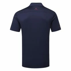 Oscarjacobson Oscar Jacobson Chap II Tour Golf Polo Shirt -Golf Clothing Shop Oscar Jacobson SS22 Chap Tour Polo Shirt OJTS0041 Code SHOSC194 M Navy Jewel Red Back