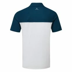 Oscarjacobson Oscar Jacobson Dodman Golf Polo Shirt 5 Oscarjacobson Oscar Jacobson Dodman Golf Polo Shirt -Golf Clothing Shop Oscar Jacobson SS22 Dodman Polo Shirt OJTS0032 Code SHOSC183 M White Aqua Back
