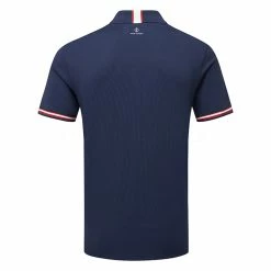 Oscarjacobson Oscar Jacobson Durham Tour Golf Polo Shirt -Golf Clothing Shop Oscar Jacobson SS22 Durham Tour Polo Shirt OJTS0033 Code SHOSC185 M Navy Jewel Red Back