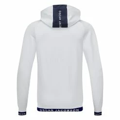 Oscarjacobson Oscar Jacobson Travis Golf Hoodie 5 Oscarjacobson Oscar Jacobson Travis Golf Hoodie -Golf Clothing Shop Oscar Jacobson SS22 Travis Midlayer Hoodie OJTOP0044 Code SWOSC201 M White Navy Back