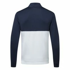Puma Gamer Colour Block 1/4 Zip Golf Popover -Golf Clothing Shop PUMA SS22 Gamer Colorblock 1 4 Zip Sweater Code 532985 02 SWPUM236 M Navy Blazer Bright White Back