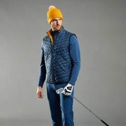 Ping Norse Primaloft S4 Reversible Thermal Golf Wind Vest -Golf Clothing Shop Ping AW22 Norse S4 Reversible Vest PO3542 SCG WTPIN060 Stormcloud Gold Model 1