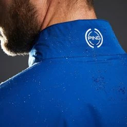 Ping Sensor Dry 2.5 Graphene Waterproof Golf Jacket -Golf Clothing Shop Ping AW22 Sensor Dry 2.5 Graphene Waterproof Jacket PO3488 NSB WJPIN064 North Sea Black Model 4