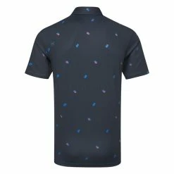 Ping Two Tone Golf Polo Shirt -Golf Clothing Shop Ping SS23 Two Tone Polo Shirt P03571 NPO SHPIN348 Navy Poppy Multi Back