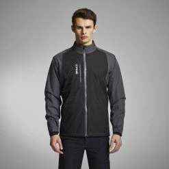 Ping Sensor Dry Pro Waterproof Golf Jacket -Golf Clothing Shop Ping AW21 Sensor Dry Pro Waterproof Jacket P03489 B3ES Code WJPIN057 Black Asphalt model 1