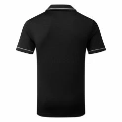 Puma Cloudspun Monarch Golf Polo Shirt -Golf Clothing Shop Puma AW22 Cloudspun Monarch Polo 530991 01 SHPUM642 Black Heather High Rise Back