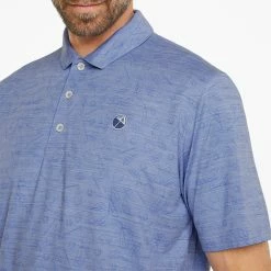 Puma AP Cloudspun King Golf Polo Shirt -Golf Clothing Shop Puma SS22 AP King Cloudspun Polo Shirt 535505 02 Code SHPUM632 L Lavender Pop Heather Model 2