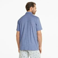 Puma AP Cloudspun King Golf Polo Shirt -Golf Clothing Shop Puma SS22 AP King Cloudspun Polo Shirt 535505 02 Code SHPUM632 L Lavender Pop Heather Model 3