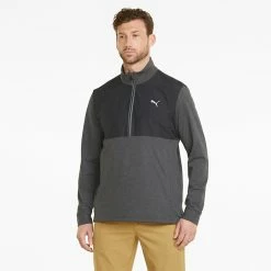 Puma Cloudspun WRMLBL Golf Popover 9 Puma Cloudspun WRMLBL Golf Popover -Golf Clothing Shop Puma SS22 Cloudspun WRMLBL Golf Popover Puma Black 537066 01 SWPUM269 Model 1