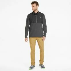 Puma Cloudspun WRMLBL Golf Popover 10 Puma Cloudspun WRMLBL Golf Popover -Golf Clothing Shop Puma SS22 Cloudspun WRMLBL Golf Popover Puma Black 537066 01 SWPUM269 Model 2