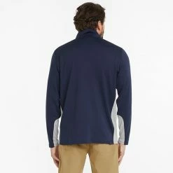 Puma Gamer 1/4 Zip Golf Popover -Golf Clothing Shop Puma SS22 Gamer 1 4 Zip Sweater 599127 03 Code SWPUM231 M Navy Blazer model 3