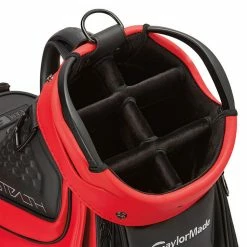 TaylorMade 2022 Stealth Golf Tour Staff Bag -Golf Clothing Shop TaylorMade 2022 Tour Staff Bag Black Red 4