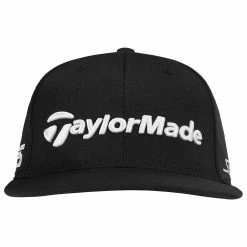 TaylorMade Tour Flatbill Golf Cap -Golf Clothing Shop TaylorMade 2023 Tour Flatbill Golf Cap Black 3
