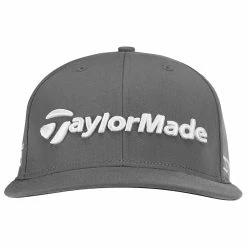 TaylorMade Tour Flatbill Golf Cap -Golf Clothing Shop TaylorMade 2023 Tour Flatbill Golf Cap Charcoal 3