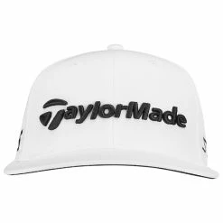 TaylorMade Tour Flatbill Golf Cap -Golf Clothing Shop TaylorMade 2023 Tour Flatbill Golf Cap White 3