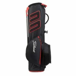 Titleist Players 4 Carbon Golf Stand Bag -Golf Clothing Shop Titleist 2022 Players 4 Carbon Stand Bag Black Black Red 3