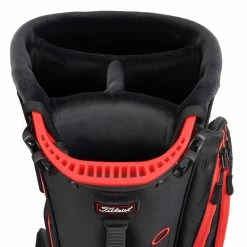 Titleist Players 4 Carbon Golf Stand Bag -Golf Clothing Shop Titleist 2022 Players 4 Carbon Stand Bag Black Black Red 4