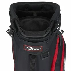 Titleist Players 4 Golf Stand Bag -Golf Clothing Shop Titleist 2023 Players 4 Stand Bag Black Black Red 4