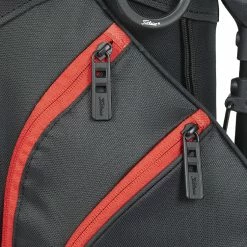 Titleist Players 4 Golf Stand Bag -Golf Clothing Shop Titleist 2023 Players 4 Stand Bag Black Black Red 9