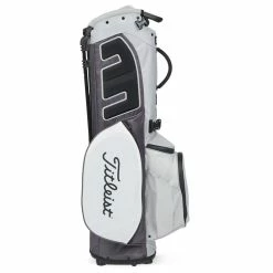 Titleist Players 5 StaDry Golf Stand Bag -Golf Clothing Shop Titleist 2023 Players 5 Stadry Stand Bag Grey Graphite White 3