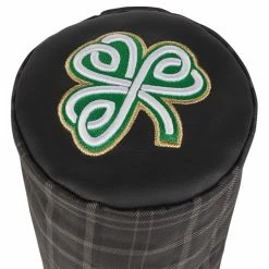 Titleist Barrel Leather Shamrock Driver Headcover -Golf Clothing Shop Titleist Barrel Leather Performance Driver Cover Black Green 3