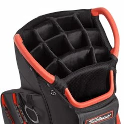 Titleist Cart 14 Lightweight Golf Cart Bag -Golf Clothing Shop Titleist Cart 14 Lightweight Golf Cart Bag Black Black Red 4