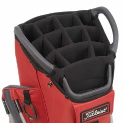 Titleist Cart 14 Lightweight Golf Cart Bag -Golf Clothing Shop Titleist Cart 14 Lightweight Golf Cart Bag Dark Red Graphite Grey 4