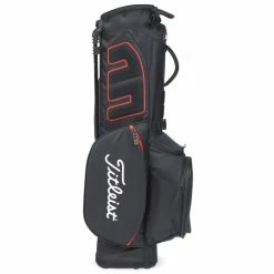 Titleist StaDry 14 Golf Cart Bag -Golf Clothing Shop Titleist StaDry 14 Golf Cart Bag Black Black Red 3