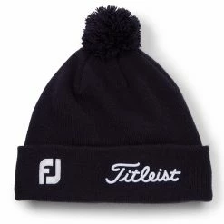 Titleist Tour Pom Pom Golf Beanie 7 Titleist Tour Pom Pom Golf Beanie -Golf Clothing Shop Titleist Tour Pom Pom Golf Beanie Navy White 4