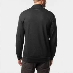 TravisMathew Hot Cocoa 1/2 Zip Golf Sweater 11 TravisMathew Hot Cocoa 1/2 Zip Golf Sweater -Golf Clothing Shop Travis Mathew AW21 Hot Cocoa Sweater 1MV370 0BSH Code SWTRA012 M Black Sharkskin Model 3