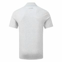 TravisMathew Make Camp Golf Polo Shirt -Golf Clothing Shop Travis Mathew SS21 Make Camp Golf Polo Shirt 1MW145 Code SHTRA048 Heather Light Grey Back