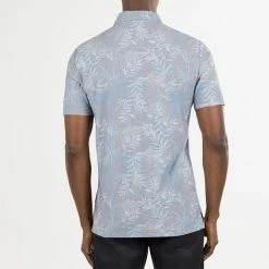 TravisMathew Patio Time Golf Polo Shirt -Golf Clothing Shop Travis Mathew SS21 Patio Time Golf Polo Shirt 1MW148 SHTRA058 L Heather Medium Grey Model 3