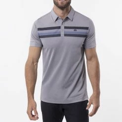 TravisMathew Private Dock Golf Polo Shirt 9 TravisMathew Private Dock Golf Polo Shirt -Golf Clothing Shop Travis Mathew SS21 Private Dock Golf Polo Shirt 1MW149 SHTRA054 M Heather Medium Grey Model 1